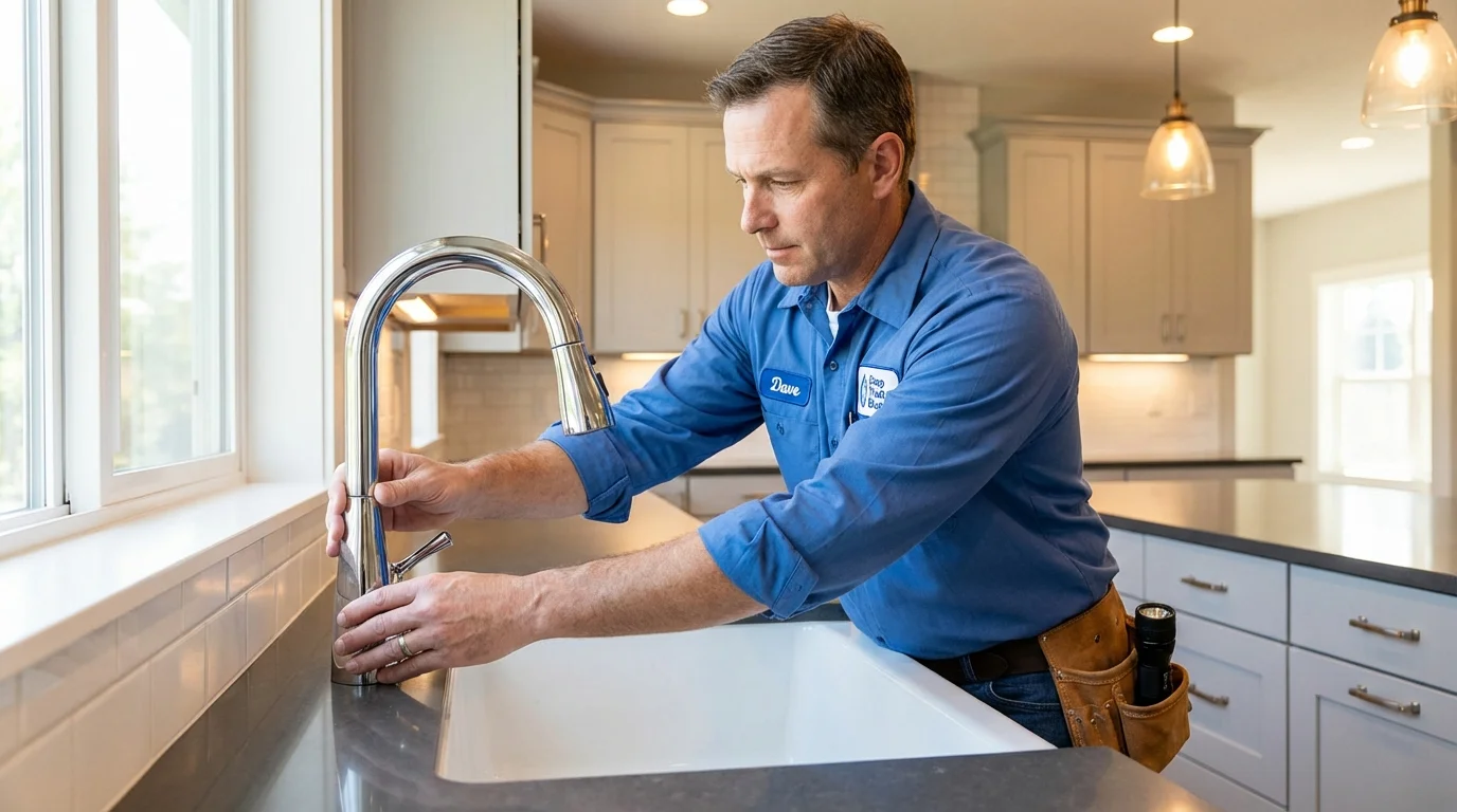 Kitchen faucet installation by Johns Plumbing LLC in Drexel Hill